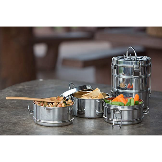 Stainless Steel Food Containers: 3-Tier Tiffin